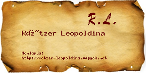 Rötzer Leopoldina névjegykártya
